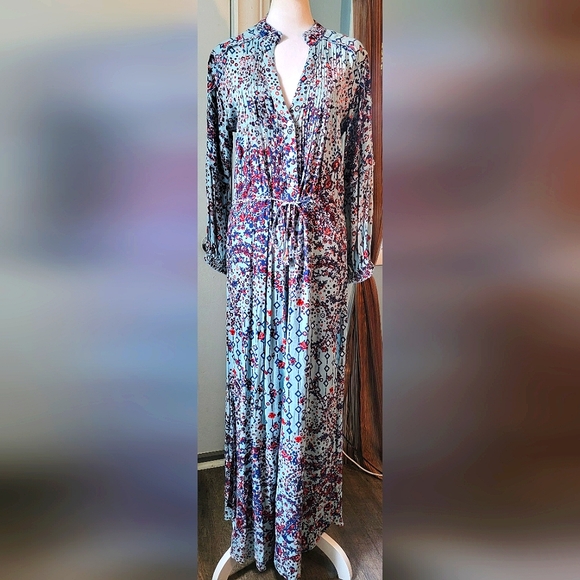 Poupette St. Barth Dresses & Skirts - Poupette St. Barth Ilona Maxi Dress Women's M Light Blue Paisley Floral Lightwei
